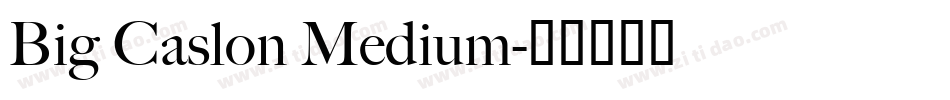 Big Caslon Medium字体转换